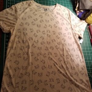 Hybrid Rolled Short Sleeve Pale Pink Cat